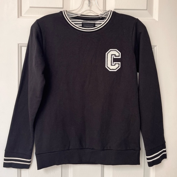 NWT Denim & Flower Unisex Varsity Fleece Sweatshirt 11/12 - Picture 2 of 10